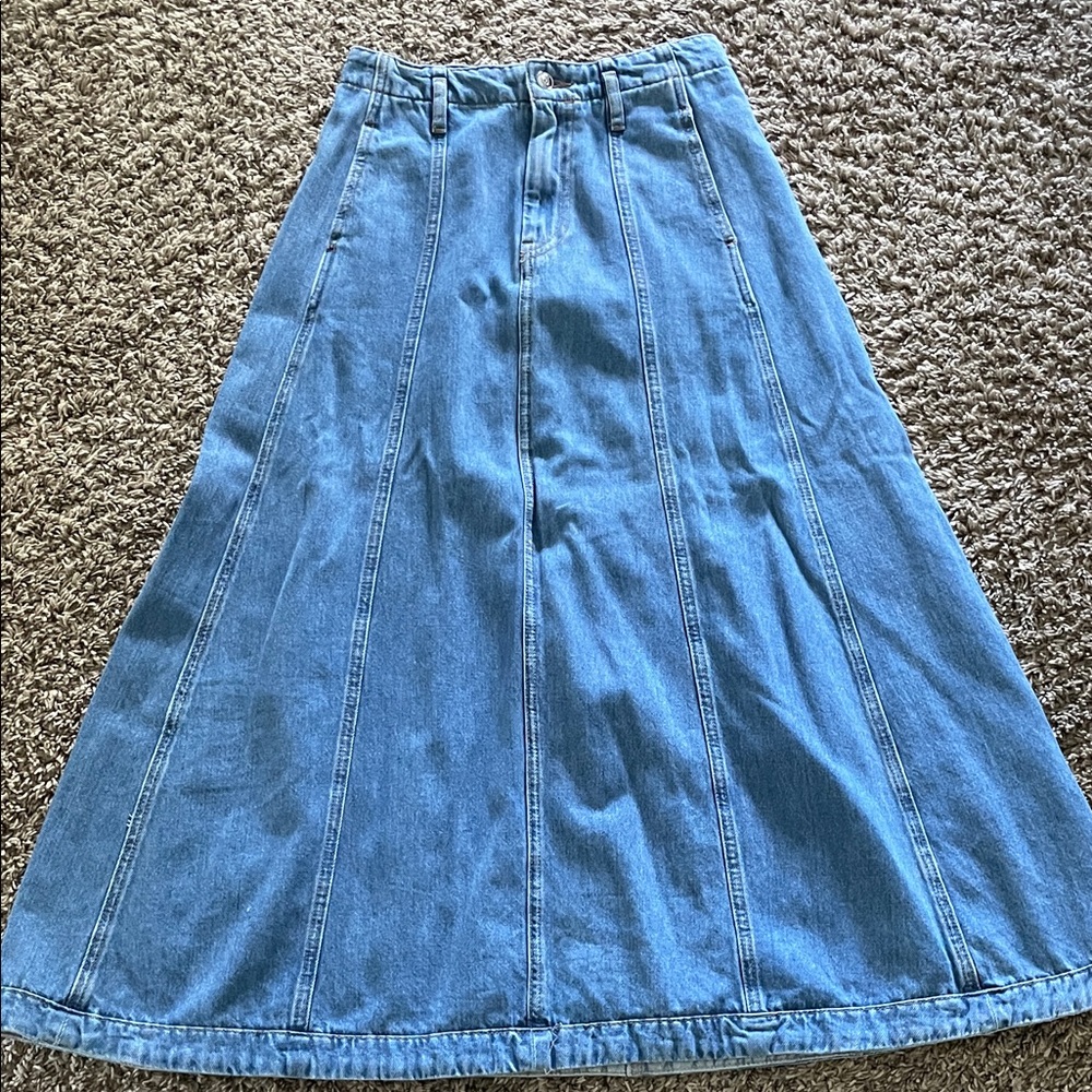 Zara Denim A-Line Skirt